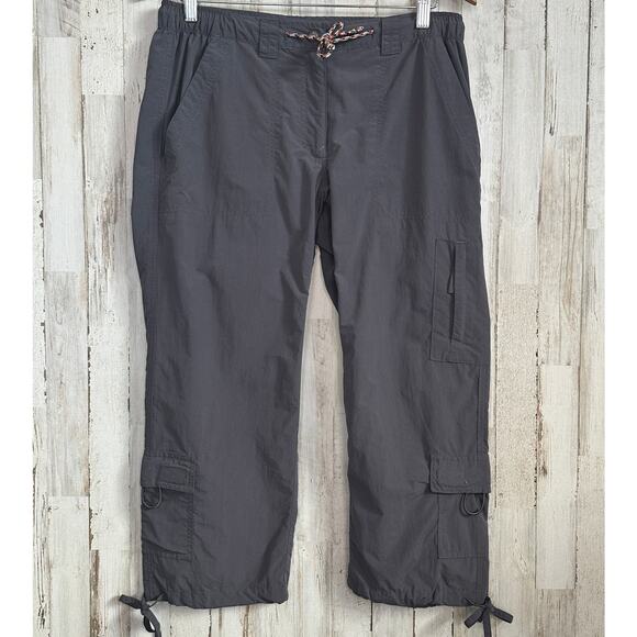 World Wide Sportsman Capri Pant 6 Gray Pockets Hike Fishing Gorpcore Outdoor - Picture 1 of 9